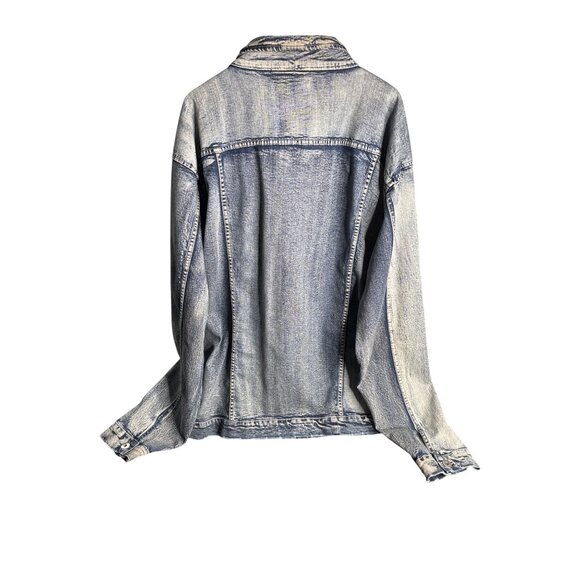 Vintage 90's Evolution in Design Acid Wash Denim Jacket Big & Tall 6XL NWT - Picture 3 of 12